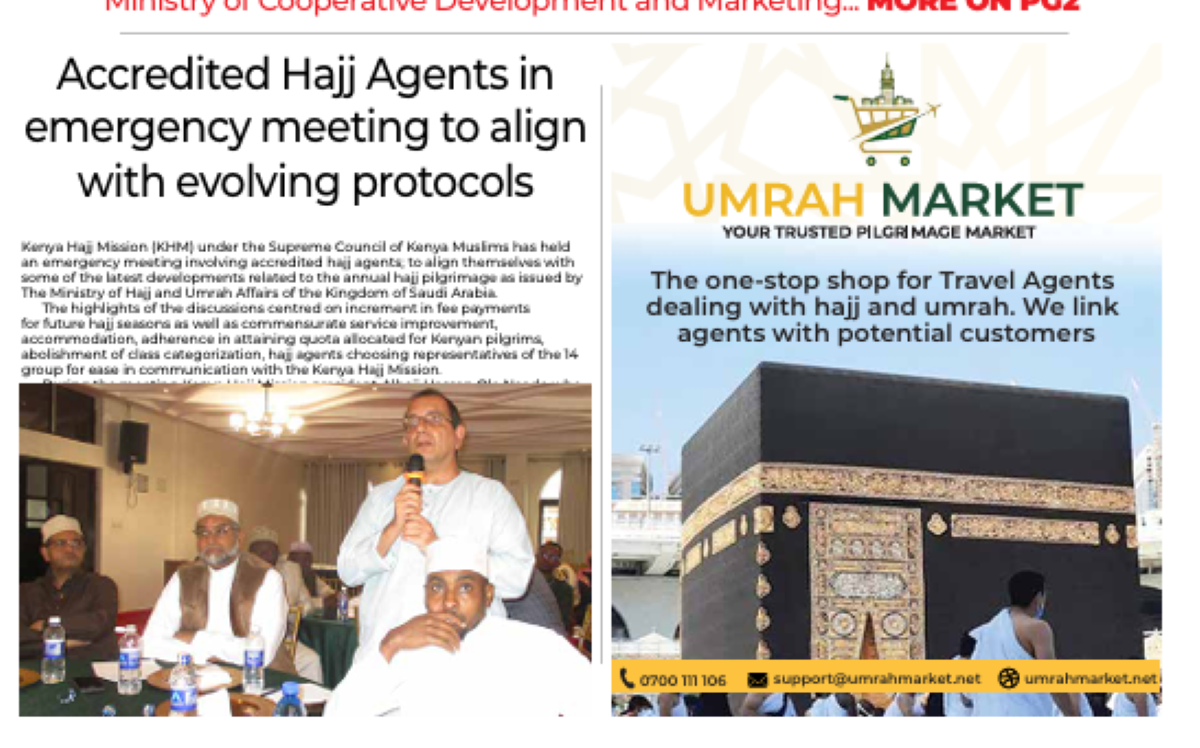 UmrahMarket Featured on the Front Page of The Muslim(SUPKEM) Newspaper